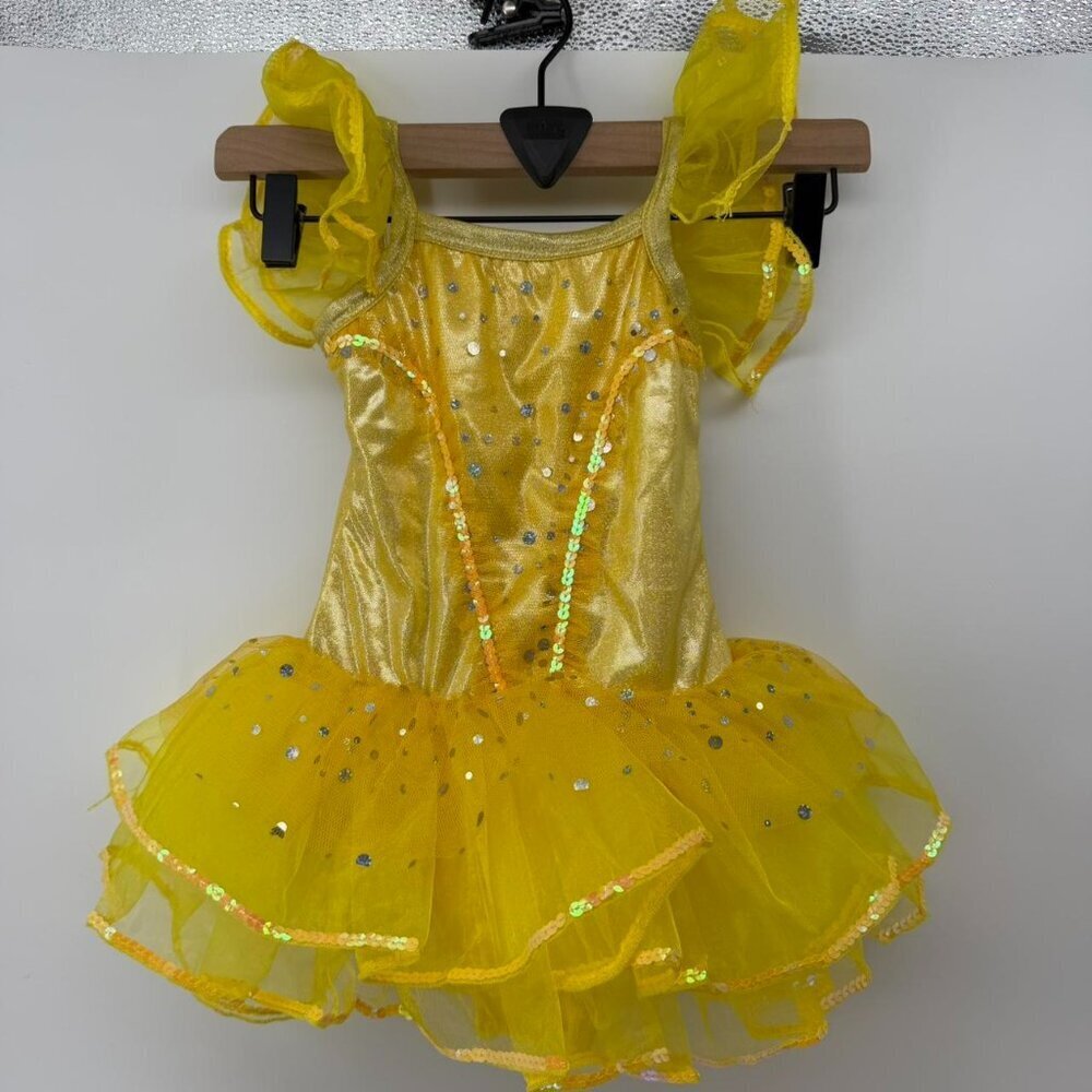 Popatu Girl's Yellow Tutu Ballet Costume Sz. 5-6